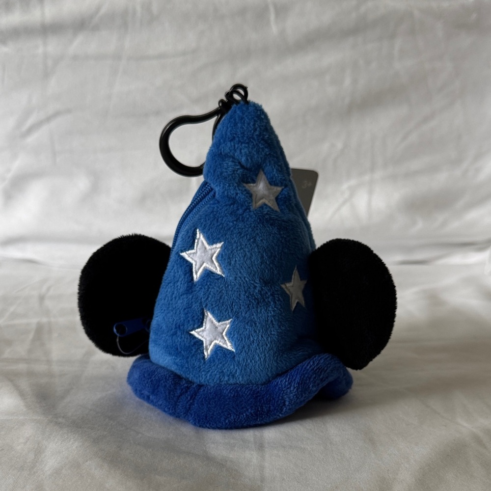 NWT Disney Sorcerer Mickey Hat Bag Charm Keychain with Reusable Tote Bag